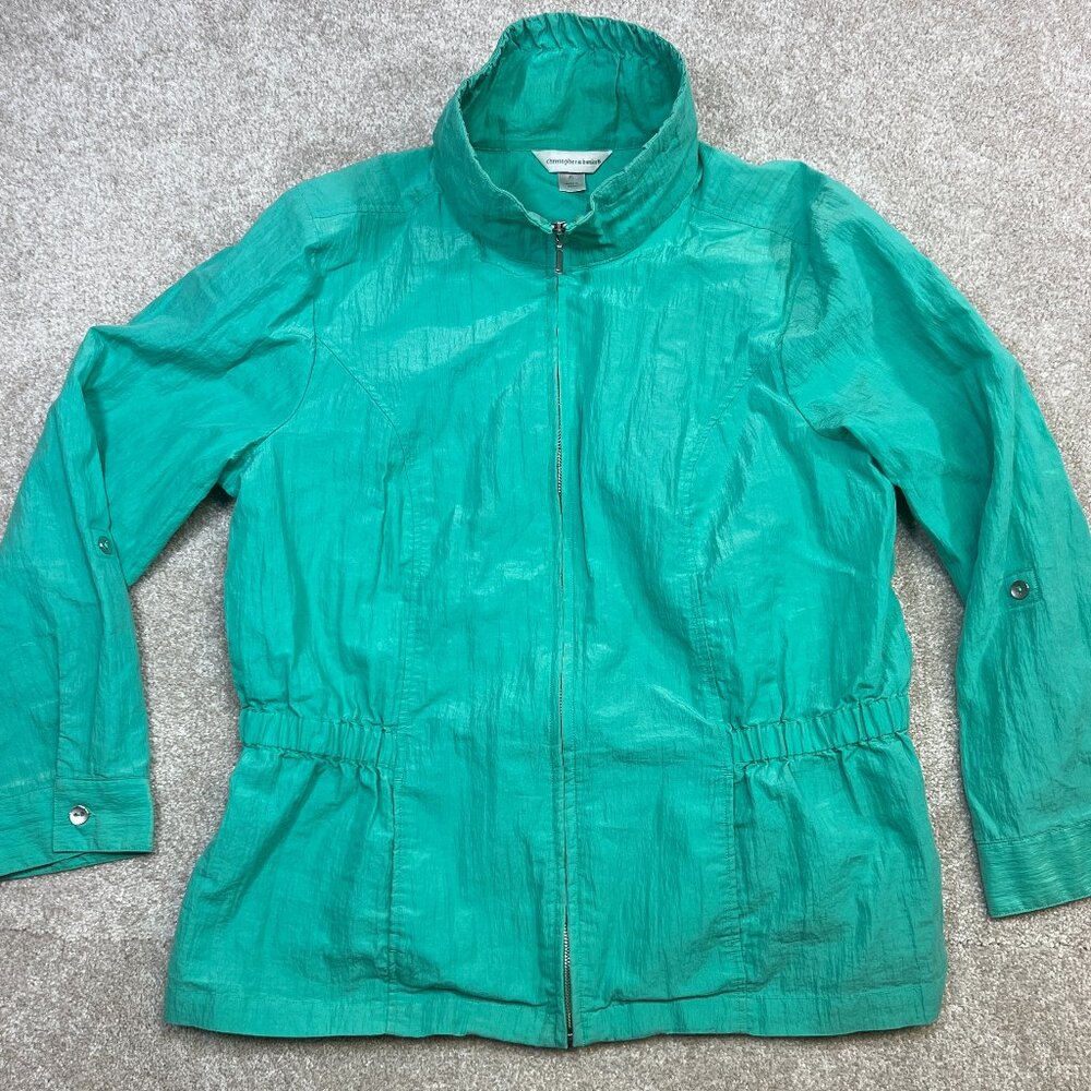 Christopher & Banks Women's Lightweight Zip Up Windbreaker Jacket XL